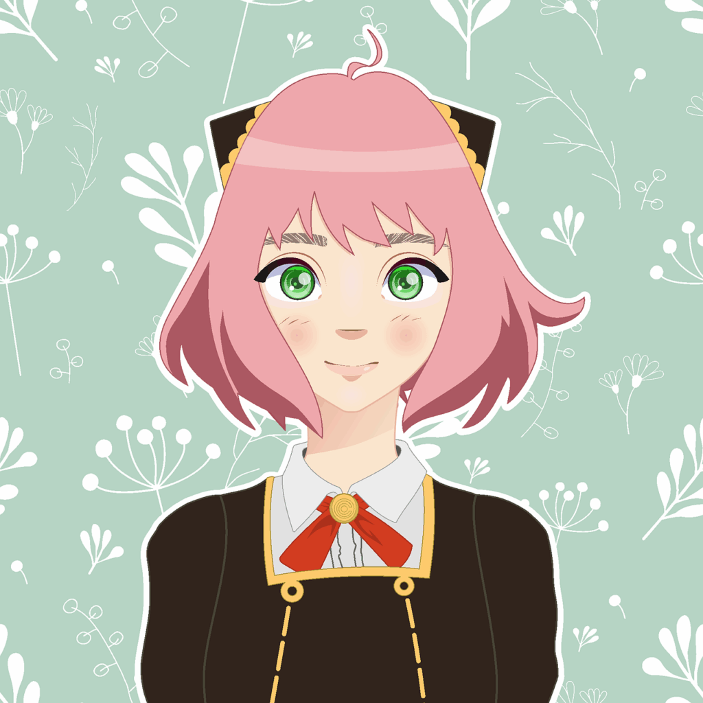 Illustration of Anya, character of the famous anime series Spy x Family