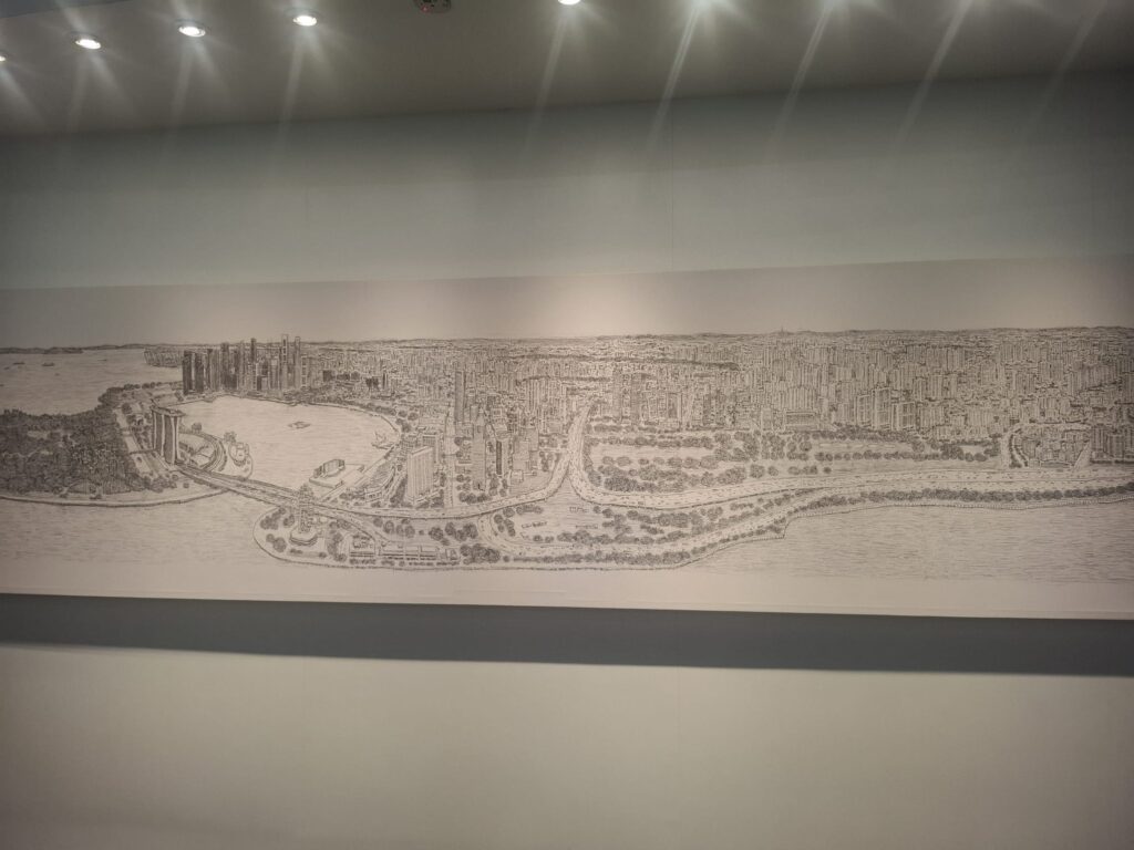 Singapore Panoramic Cityscape by Stephen Wiltshire