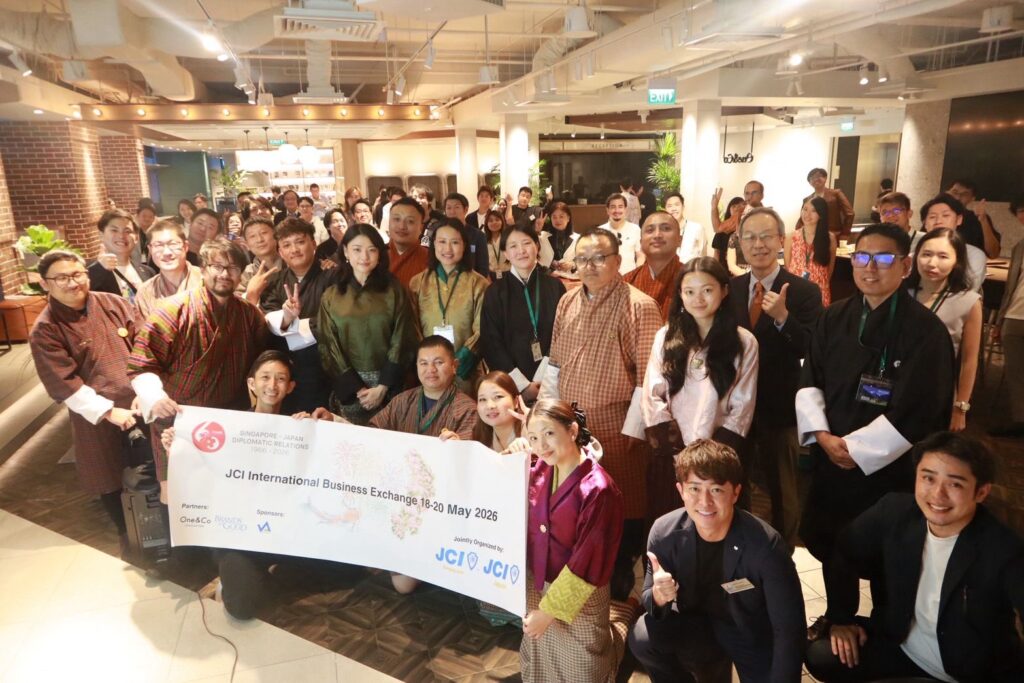 Group photo of JCI Singapore and JCI Japan Business Matching along with Bhutan Agri-entrepreneur Delegates at the front